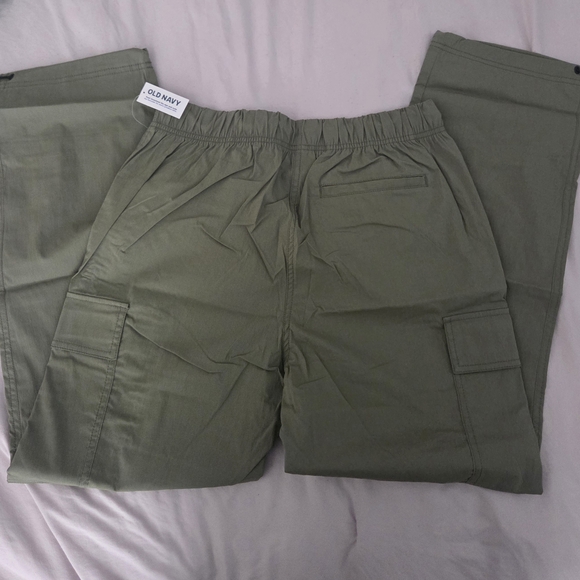 Old Navy Woman's Olive Cargo Jogger Pants with Drawstring - Picture 3 of 4